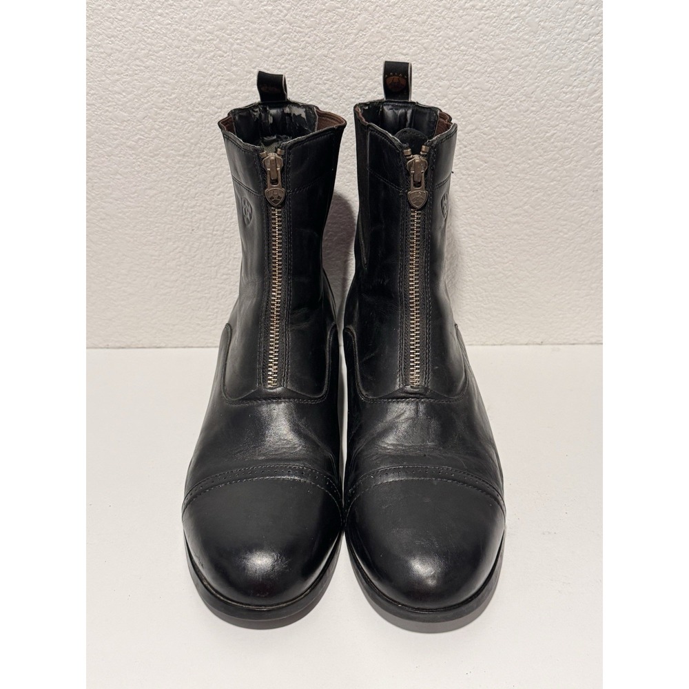ARIAT Womens Heritage Breeze Zip Paddock Leather Boot 13 EE Wide Cap Toe Black - Picture 4 of 16